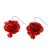 Natural rose dangle earrings, 'Floral Temptation in Red' - Natural Rose Dangle Earrings in Red from Thailand (image 2c) thumbail