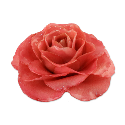 Natürliche Rosenbrosche - Kunsthandwerklich gefertigte natürliche Rosenbrosche in Rosa aus Thailand