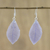 Natural leaf dangle earrings, 'Stunning Nature in Wisteria' - Natural Leaf Dangle Earrings in Wisteria from Thailand thumbail