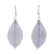 Natural leaf dangle earrings, 'Stunning Nature in Wisteria' - Natural Leaf Dangle Earrings in Wisteria from Thailand