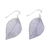 Natural leaf dangle earrings, 'Stunning Nature in Wisteria' - Natural Leaf Dangle Earrings in Wisteria from Thailand (image 2c) thumbail