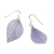 Natural leaf dangle earrings, 'Stunning Nature in Wisteria' - Natural Leaf Dangle Earrings in Wisteria from Thailand (image 2d) thumbail