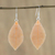 Natural leaf dangle earrings, 'Stunning Nature in Sunrise' - Natural Leaf Dangle Earrings in Sunrise from Thailand thumbail