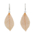 Natural leaf dangle earrings, 'Stunning Nature in Sunrise' - Natural Leaf Dangle Earrings in Sunrise from Thailand