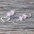 Rose quartz dangle earrings, 'Rosy Love' - Rose Quartz Heart-Shaped Dangle Earrings from Thailand (image 2c) thumbail