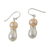 Cultured pearl dangle earrings, 'Luxury Orbs' - Cultured Pearl and Sterling Silver Earrings from Thailand