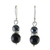 Onyx and hematite dangle earrings, 'Luxurious Day' - Onyx and Hematite Dangle Earrings from Thailand (image 2a) thumbail