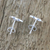 Sterling silver stud earrings, 'Little Birds' - Handcrafted Sterling Silver Bird Stud Earrings from Thailand (image 2b) thumbail