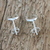 925 sterling silver, 'Silver Horseshoes' - Handcrafted Sterling Silver Horseshoe Stud Earrings (image 2c) thumbail