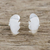 Sterling silver button earrings, 'Broken Heart' - Handcrafted Sterling Silver Button Earrings from Thailand