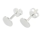 Sterling silver stud earrings, 'Bright Circles' - Handcrafted Sterling Silver Circular Stud Earrings