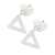 Sterling silver stud earrings, 'Silver Triangles' - Handcrafted Sterling Silver Triangle Stud Earrings