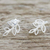 Sterling silver drop earrings, 'Leaves of Spring' - Handmade Sterling Silver Leaf Drop Earrings from Thailand thumbail