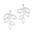 Sterling silver drop earrings, 'Leaves of Spring' - Handmade Sterling Silver Leaf Drop Earrings from Thailand (image 2a) thumbail