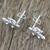 Sterling silver drop earrings, 'Leaves of Spring' - Handmade Sterling Silver Leaf Drop Earrings from Thailand (image 2c) thumbail