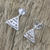 Sterling silver stud earrings, 'Open Eyes' - Handcrafted Sterling Silver Stud Earrings from Thailand (image 2c) thumbail