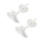 Sterling silver stud earrings, 'Silver Trinity' - Handcrafted Sterling Silver Stud Earrings from Thailand