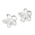 Sterling silver stud earrings, 'Floral Delicacy' - Handcrafted Thai Sterling Silver Floral Stud Earrings thumbail