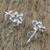 Sterling silver stud earrings, 'Floral Delicacy' - Handcrafted Thai Sterling Silver Floral Stud Earrings (image 2c) thumbail
