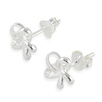 Sterling silver stud earrings, 'Floral Delicacy' - Handcrafted Thai Sterling Silver Floral Stud Earrings