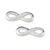 Sterling silver button earrings, 'Shining Infinity' - Infinity Symbol Sterling Silver Earrings from Thailand