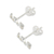 Sterling silver stud earrings, 'Silver Love' - Handcrafted Sterling Silver Love Stud Earrings from Thailand