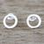 Sterling silver stud earrings, 'Simple Circles' - Handcrafted Sterling Silver Stud Earrings from Thailand (image 2) thumbail