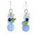 Quartz dangle earrings, 'Soda Bubbles' - Blue Quartz Multi-Gemstone Dangle Earrings from Thailand (image 2a) thumbail