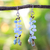 Quartz dangle earrings, 'Crystalline Drops in Blue' - Blue Quartz and Glass Bead Dangle Earrings from Thailand (image 2) thumbail