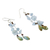 Quartz dangle earrings, 'Crystalline Drops in Blue' - Blue Quartz and Glass Bead Dangle Earrings from Thailand (image 2d) thumbail