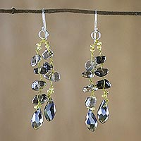Featured review for Smoky quartz dangle earrings, Crystalline Drops