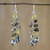 Smoky quartz dangle earrings, 'Crystalline Drops' - Smoky Quartz and Glass Bead Dangle Earrings from Thailand (image 2) thumbail