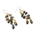 Smoky quartz dangle earrings, 'Crystalline Drops' - Smoky Quartz and Glass Bead Dangle Earrings from Thailand (image 2d) thumbail