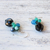 Onyx dangle earrings, 'Tidal Wave in Blue' - Onyx Multi-Gemstone Dangle Earrings from Thailand
