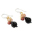 Onyx dangle earrings, 'Tidal Wave in Pink' - Onyx Multi-Gemstone Dangle Earrings from Thailand (image 2d) thumbail