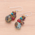 Multi-gemstone dangle earrings, 'Exotic Cluster' - Jasper Multi-Gemstone Dangle Earrings from Thailand (image 2b) thumbail