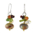 Jasper and cultured pearl dangle earrings, 'Exotic Cluster' - Thai Jasper and Cultured Pearl Dangle Earrings thumbail