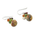 Jasper and cultured pearl dangle earrings, 'Exotic Cluster' - Thai Jasper and Cultured Pearl Dangle Earrings (image 2d) thumbail
