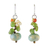 Multi-gemstone dangle earrings, 'Exotic Cluster in Blue' - Multi-Gemstone Dangle Earrings in Blue from Thailand (image 2a) thumbail