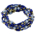 Beaded wrap bracelet, 'Holiday Party' - Blue Calcite and Glass Beaded Wrap Bracelet from Thailand (image 2a) thumbail