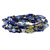 Beaded wrap bracelet, 'Holiday Party' - Blue Calcite and Glass Beaded Wrap Bracelet from Thailand (image 2c) thumbail