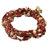 Calcite wrap bracelet, 'Passionate Party' - Calcite and Glass Beaded Wrap Bracelet in Red from Thailand (image 2a) thumbail