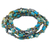 Beaded wrap bracelet, 'Ocean Party' - Light Blue Calcite Beaded Wrap Bracelet from Thailand