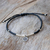 Silver charm bracelet, 'Round Om' - Karen Silver Om Charm Bracelet from Thailand (image 2) thumbail