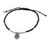 Silver charm bracelet, 'Round Om' - Karen Silver Om Charm Bracelet from Thailand thumbail