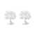 Sterling silver stud earrings, 'Branches Above' - Sterling Silver Tree-Shaped Stud Earrings from Thailand (image 2a) thumbail