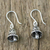 Sterling silver dangle earrings, 'Ringing Bells' - Handmade Sterling Silver Bell-Shaped Earrings from Thailand (image 2b) thumbail