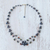 Cultured pearl beaded necklace, 'Dark Cherry Blossom' - Black Cultured Pearl and Glass Beaded Necklace from Thailand (image 2) thumbail