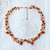Multi-gemstone beaded necklace, 'Succulent Garden in Red-Orange' - Red-Orange Multi-Gemstone Beaded Necklace from Thailand (image 2) thumbail