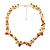 Multi-gemstone beaded necklace, 'Succulent Garden in Red-Orange' - Red-Orange Multi-Gemstone Beaded Necklace from Thailand thumbail